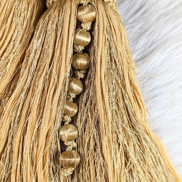 Vintage Large Gold Drapery Tassels Pullbacks Set Of 2 EUC Traditional - Picture 5 of 5